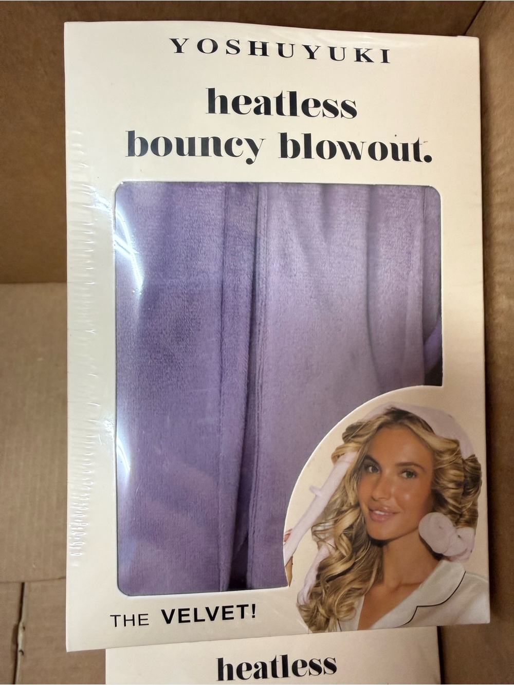 Heatless Bouncy Blowout Velvet Hair Wrap - Lavender